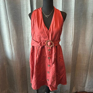 Red ASOS Halter Top Dress